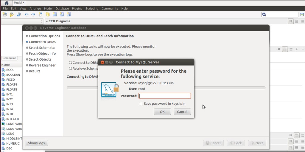 Screen : Install MySql Workbench in Ubuntu 12.04