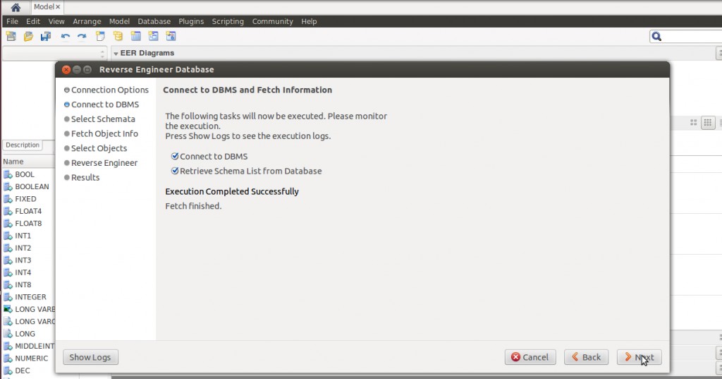 Screen : Install MySql Workbench in Ubuntu 12.04